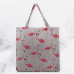 Pink Flamingos Grocery Tote Bag by WensdaiAmbrose