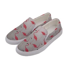 Pink Flamingos Women s Canvas Slip Ons by WensdaiAmbrose