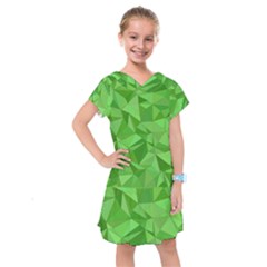 Mosaic Tile Geometrical Abstract Kids  Drop Waist Dress by Mariart