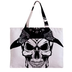 Kerchief Human Skull Zipper Mini Tote Bag by Mariart