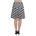 Zigzag Chevron Chiffon Wrap Front Skirt View2