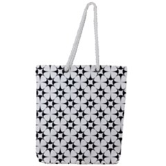 Star Background Full Print Rope Handle Tote (large) by Mariart