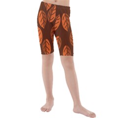 Pattern Leaf Plant Kids  Mid Length Swim Shorts by Mariart