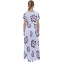 Plum Seamless Flower High Waist Short Sleeve Maxi Dress View2