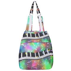 Piano Keys Music Colorful Center Zip Backpack by Mariart