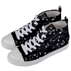 Fabric Cloth Textile Clothing Women s Mid-top Canvas Sneakers by Pakrebo