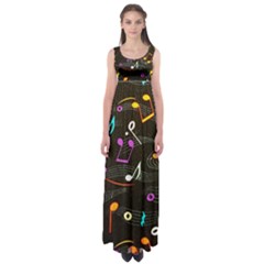 Fabric Cloth Textile Clothing Empire Waist Maxi Dress by Pakrebo