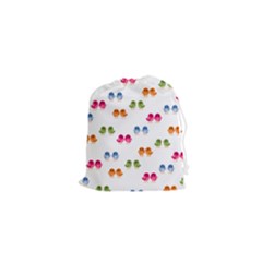 Pattern Birds Cute Drawstring Pouch (xs) by Mariart