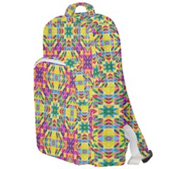 Triangle Mosaic Pattern Repeating Double Compartment Backpack by Mariart