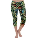 Mosaic Tile Art Ceramic Colorful Capri Yoga Leggings View1