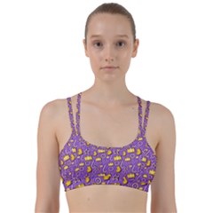 Paper Tissue Wrapping Line Them Up Sports Bra by Pakrebo
