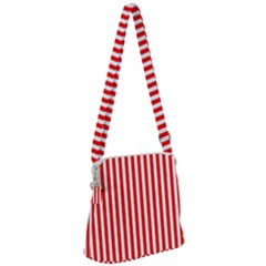 Candy Stripes Zipper Messenger Bag by WensdaiAmbrose