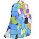 Stained Glass Colourful Pattern Double Compartment Backpack View2