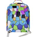 Stained Glass Colourful Pattern Double Compartment Backpack View3