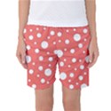 Polka Dot On Living Coral Women s Basketball Shorts View1