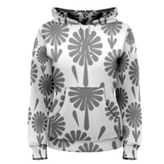 Zappwaits Flowers Black Women s Pullover Hoodie by zappwaits