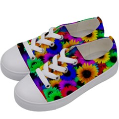 Sunflower Colorful Kids  Low Top Canvas Sneakers by Mariart
