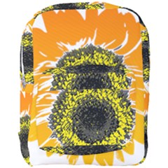 Sunflower Flower Yellow Orange Full Print Backpack by Mariart