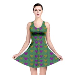 In Love With Festive Hearts Reversible Skater Dress by pepitasart