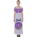 Donuts Sweet Food High Waist Short Sleeve Maxi Dress View1