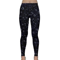 Blued Dark Bubbles Print Classic Yoga Leggings by dflcprintsclothing