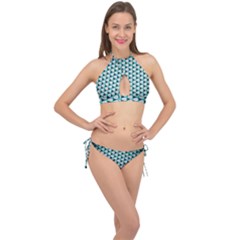 Digital Art Triangle Cross Front Halter Bikini Set by Mariart