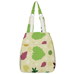 Leaves Background Leaf Center Zip Backpack by Mariart