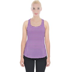 Purple Gingham Piece Up Tank Top by retrotoomoderndesigns