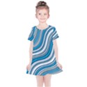 Blue Wave Surges On Kids  Simple Cotton Dress View1