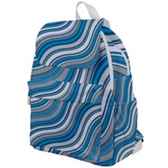 Blue Wave Surges On Top Flap Backpack by WensdaiAmbrose