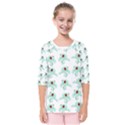 Squidward In Repose pattern Kids  Quarter Sleeve Raglan Tee View1