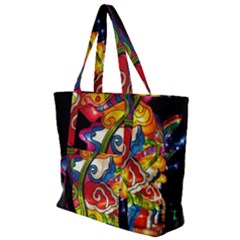 Dragon Lights Centerpiece Zip Up Canvas Bag by Riverwoman