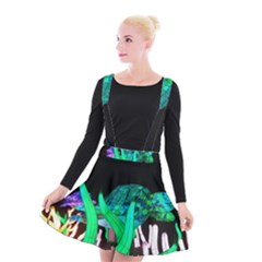 Dragon Lights Turtle Suspender Skater Skirt by Riverwoman