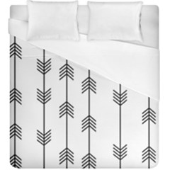 Black And White Abstract Pattern Duvet Cover (king Size) by Valentinaart