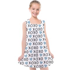 Xo Valentines Day Pattern Kids  Cross Back Dress by Valentinaart