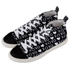 Xo Valentines Day Pattern Men s Mid-top Canvas Sneakers by Valentinaart