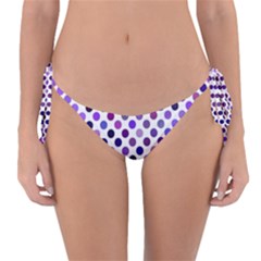 Shades Of Purple Polka Dots Reversible Bikini Bottom by retrotoomoderndesigns