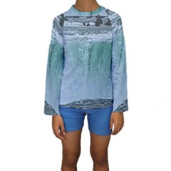 Niagara Falls Kids  Long Sleeve Swimwear by Riverwoman