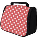 Red White Polka Dots Full Print Travel Pouch (Big) View1