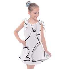 Dog Cat Animal Pet Cute Kids  Tie Up Tunic Dress by Wegoenart