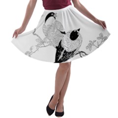 Vintage Old Fashioned Animal Wild A-line Skater Skirt by Wegoenart