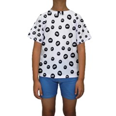 Totoro - Soot Sprites Pattern Kids  Short Sleeve Swimwear by Valentinaart