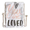 You Are Loved Drawstring Bag (Large) View1