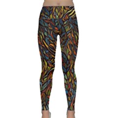 Stained Glass Window Glass Colorful Lightweight Velour Classic Yoga Leggings by Pakrebo