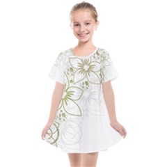 Flowers Background Leaf Leaves Kids  Smock Dress by Mariart