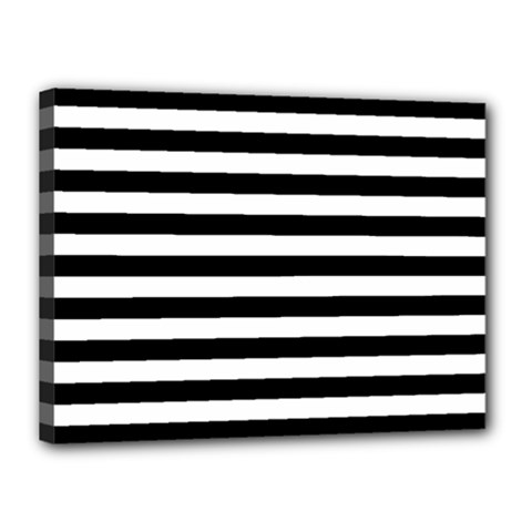 Black Stripes Canvas 16  X 12  (stretched) by snowwhitegirl