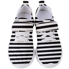 Black Stripes Women s Velcro Strap Shoes by snowwhitegirl