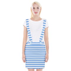 Blue Stripes Braces Suspender Skirt by snowwhitegirl