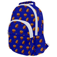 Kawaii Chips Blue Rounded Multi Pocket Backpack by snowwhitegirl