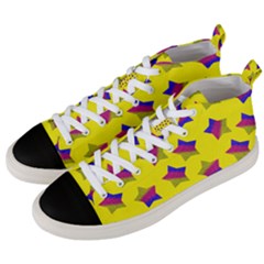 Ombre Glitter  Star Pattern Men s Mid-top Canvas Sneakers by snowwhitegirl